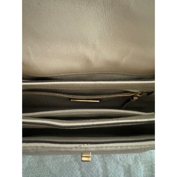 Tory Birch KIRA CHEVRON TOP-HANDLE SATCHEL, New Ivory. - Picture 6 of 16